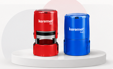 Автоматические печати Keremet R42, красная и синяя